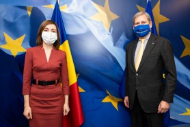 Maia Sandu a discutat astăzi cu Johannes Hahn, Comisarul european pentru Buget și Administrație